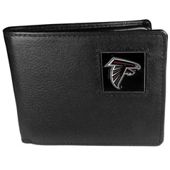 Atlanta Falcons Leather Bi-fold Wallet Packaged in Gift Box - Flyclothing LLC