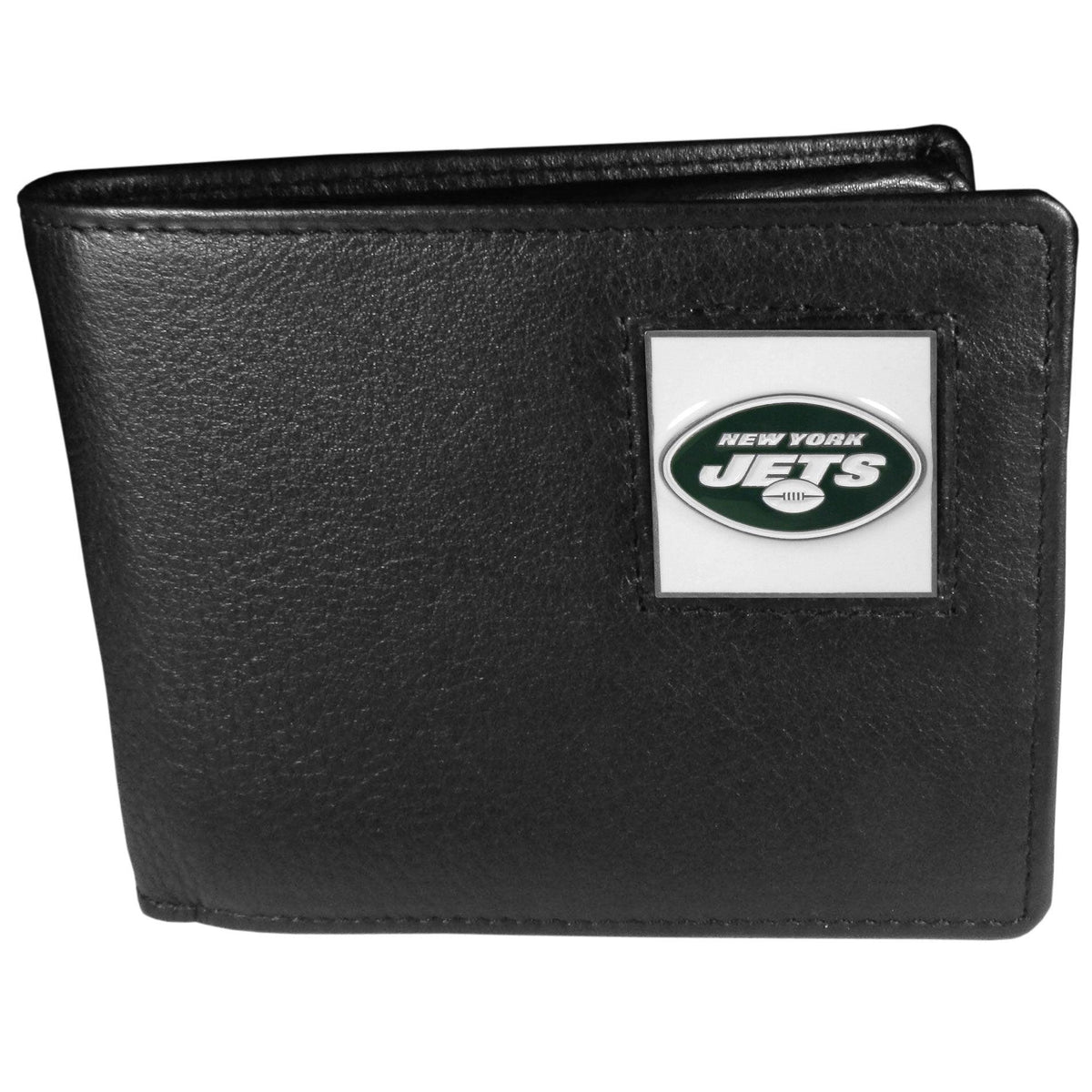 New York Jets Leather Bi-fold Wallet Packaged in Gift Box - Flyclothing LLC