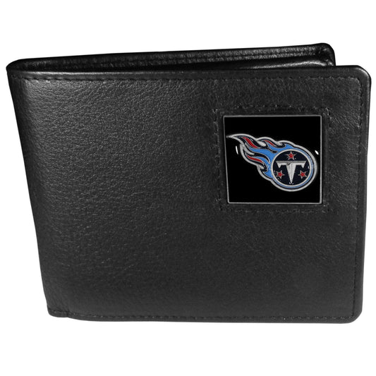 Tennessee Titans Leather Bi-fold Wallet Packaged in Gift Box - Flyclothing LLC