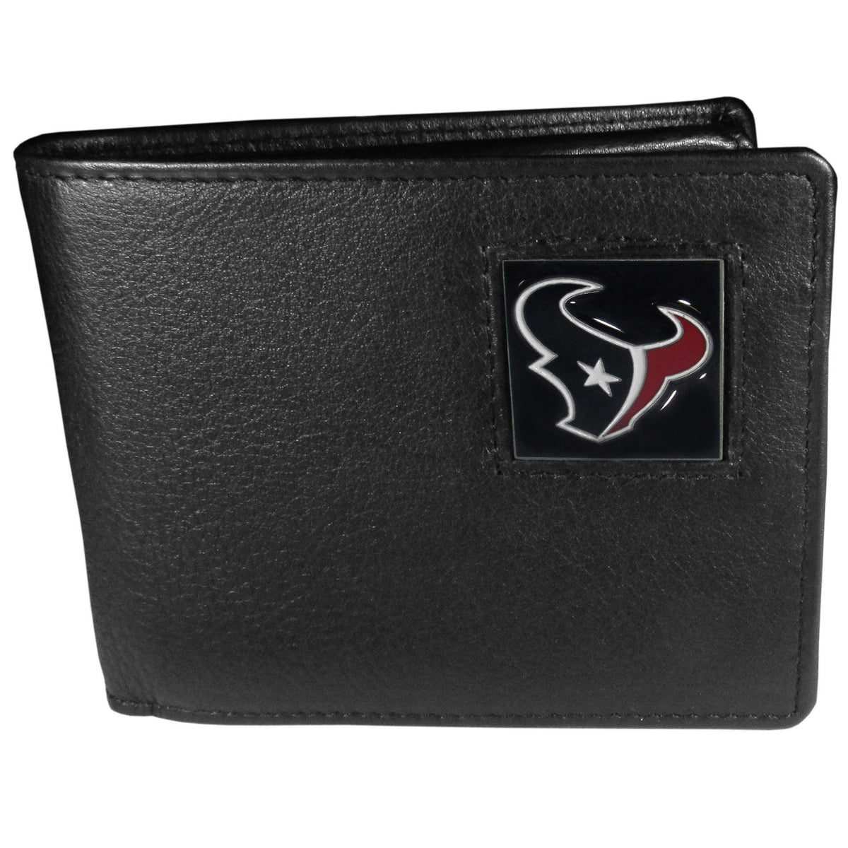 Houston Texans Leather Bi-fold Wallet Packaged in Gift Box - Siskiyou Buckle