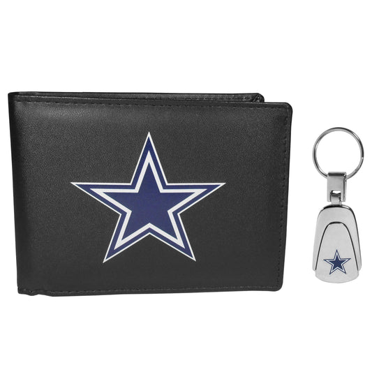 Dallas Cowboys Bi-fold Wallet & Steel Key Chain - Flyclothing LLC