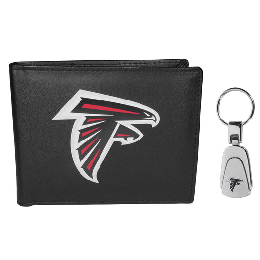 Atlanta Falcons Bi-fold Wallet & Steel Key Chain - Siskiyou Buckle