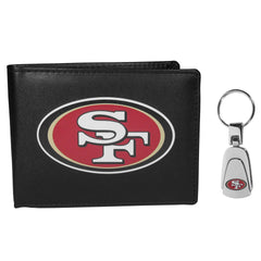 San Francisco 49ers Bi-fold Wallet & Steel Key Chain - Flyclothing LLC
