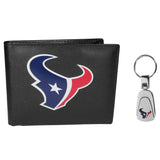 Houston Texans Bi-fold Wallet & Steel Key Chain - Siskiyou Buckle