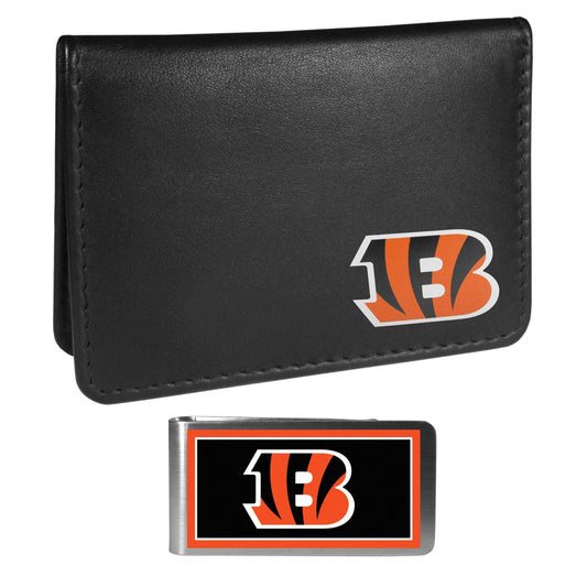 Cincinnati Bengals Weekend Bi-fold Wallet & Color Money Clip - Siskiyou Buckle