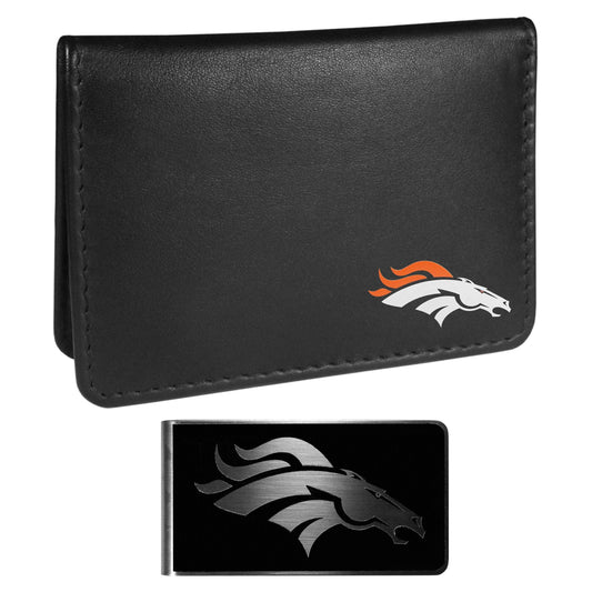 Denver Broncos Weekend Bi-fold Wallet & Black Money Clip - Flyclothing LLC