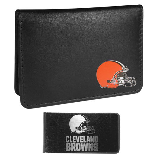 Cleveland Browns Weekend Bi-fold Wallet & Black Money Clip - Flyclothing LLC