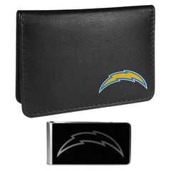 Los Angeles Chargers Weekend Bi-fold Wallet & Black Money Clip - Flyclothing LLC