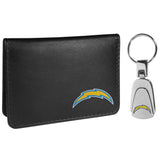 Los Angeles Chargers Weekend Bi-fold Wallet & Steel Key Chain - Flyclothing LLC