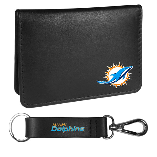 Miami Dolphins Weekend Bi-fold Wallet & Strap Key Chain - Siskiyou Buckle