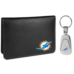 Miami Dolphins Weekend Bi-fold Wallet & Steel Key Chain - Siskiyou Buckle