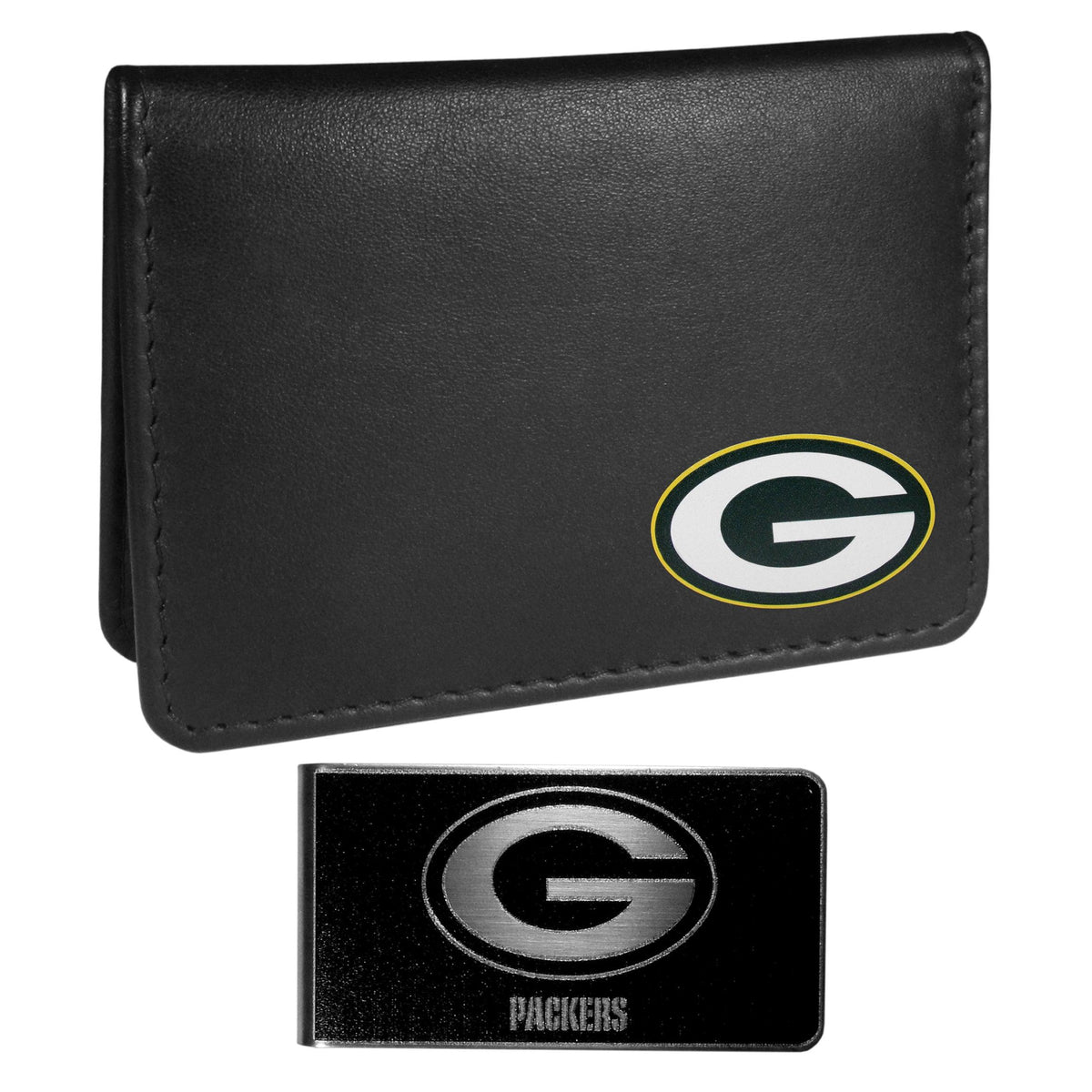 Green Bay Packers Weekend Bi-fold Wallet & Black Money Clip - Siskiyou Buckle