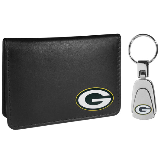 Green Bay Packers Weekend Bi-fold Wallet & Steel Key Chain - Siskiyou Buckle