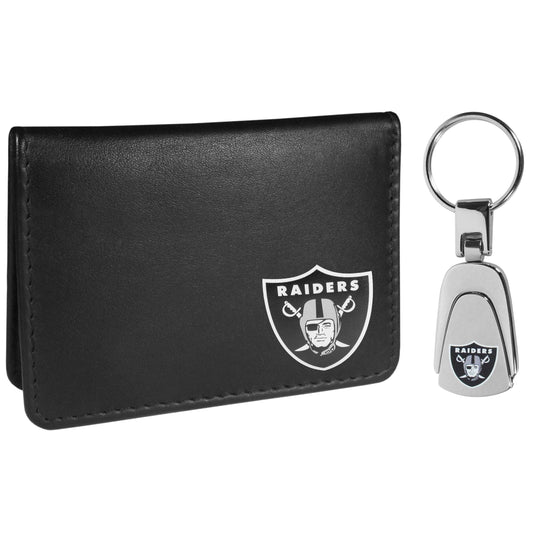 Las Vegas Raiders Weekend Bi-fold Wallet & Steel Key Chain - Flyclothing LLC