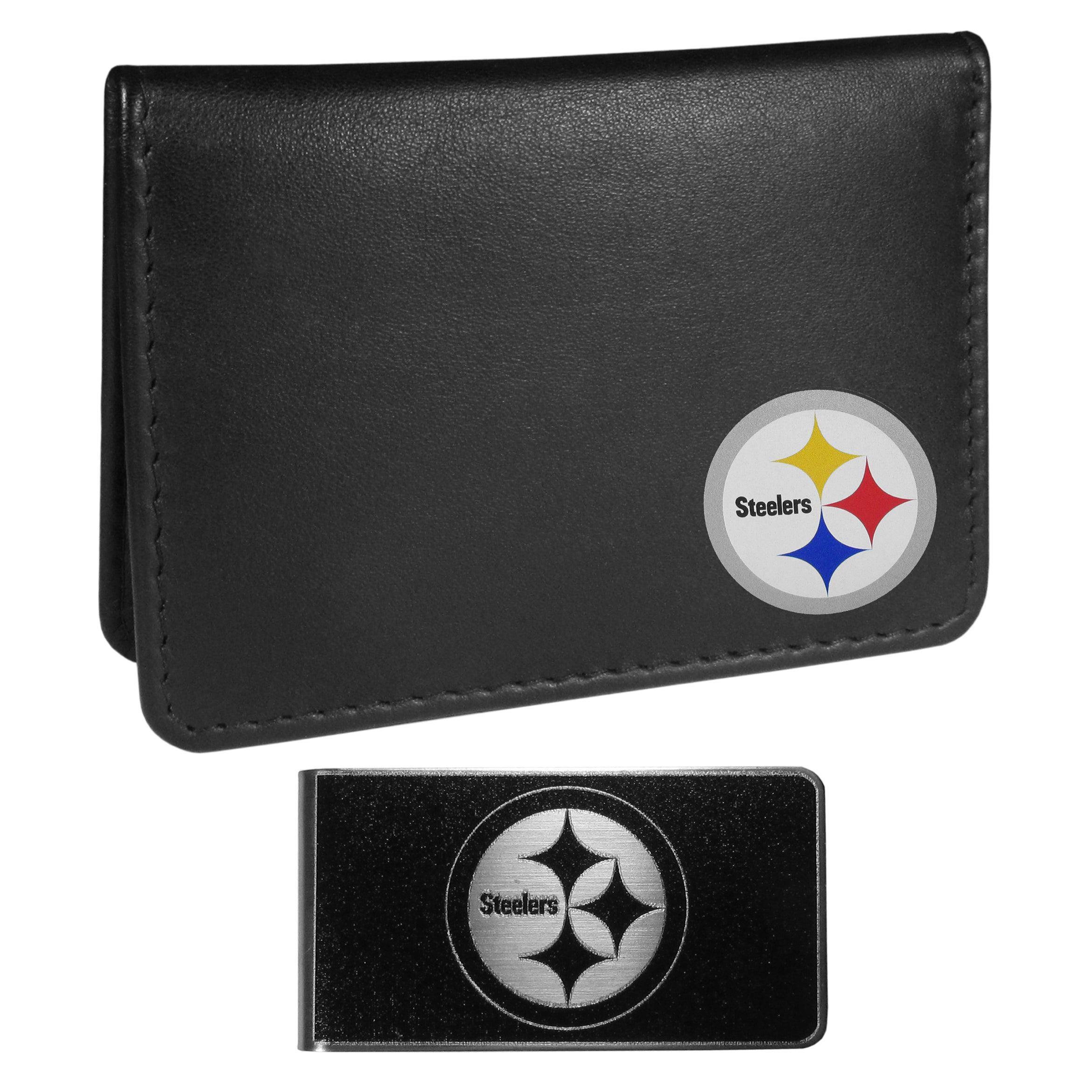 Pittsburgh Steelers Weekend Bi-fold Wallet & Black Money Clip - Siskiyou Buckle