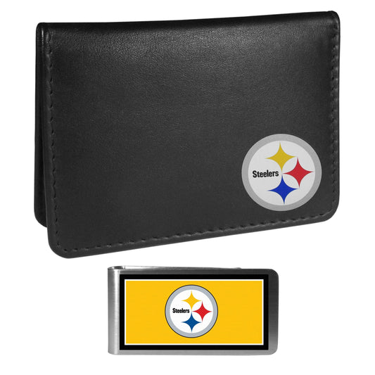 Pittsburgh Steelers Weekend Bi-fold Wallet & Color Money Clip - Siskiyou Buckle