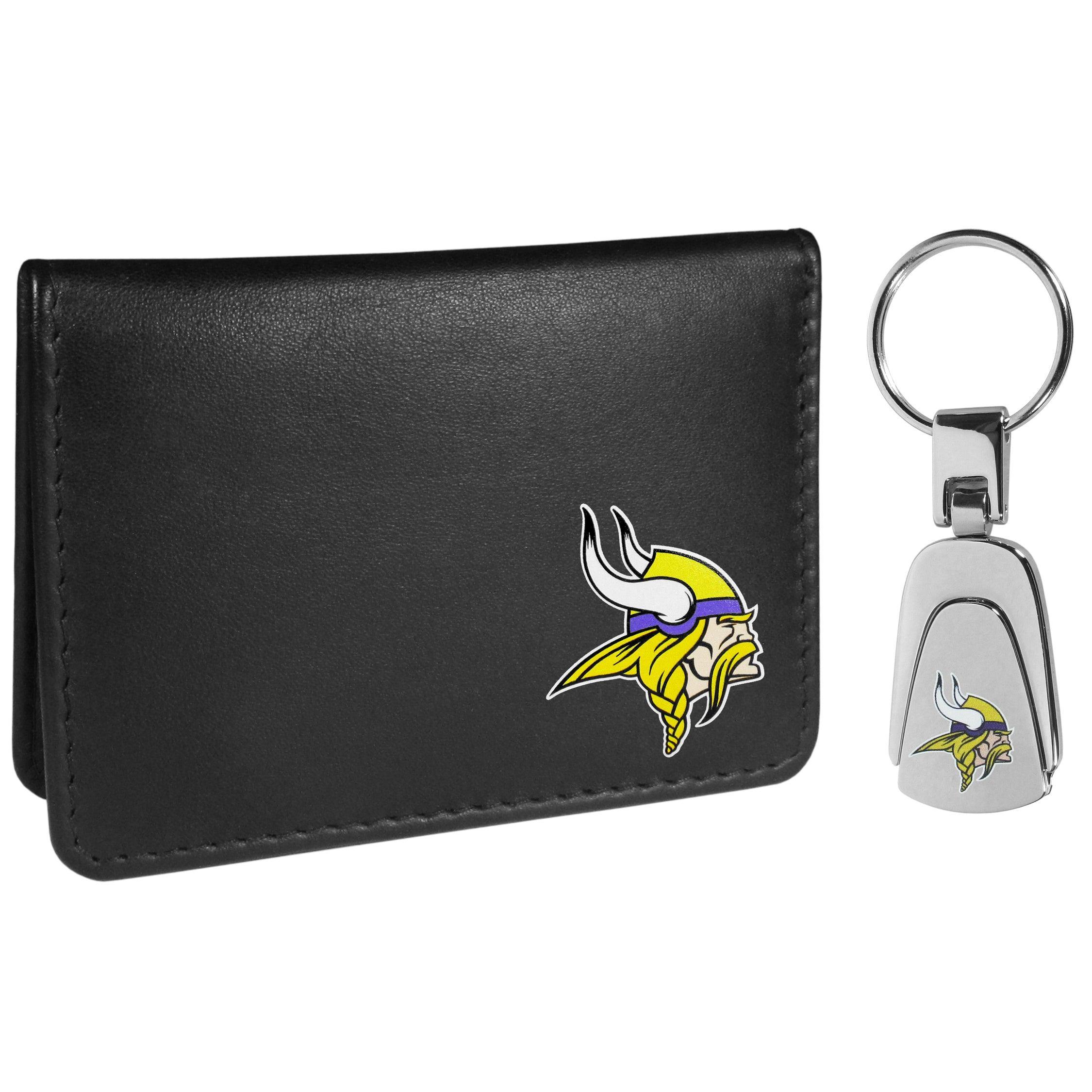 Minnesota Vikings Weekend Bi-fold Wallet & Steel Key Chain - Siskiyou Buckle