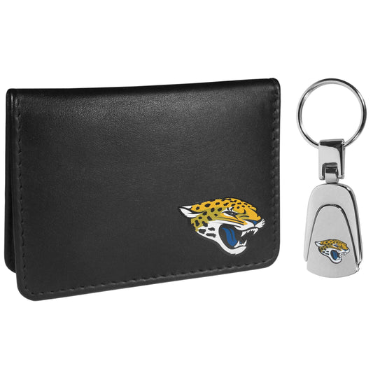 Jacksonville Jaguars Weekend Bi-fold Wallet & Steel Key Chain - Flyclothing LLC