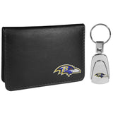 Baltimore Ravens Weekend Bi-fold Wallet & Steel Key Chain - Flyclothing LLC