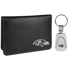 Baltimore Ravens Weekend Bi-fold Wallet & Steel Key Chain - Siskiyou Buckle