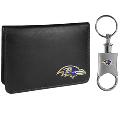 Baltimore Ravens Weekend Bi-fold Wallet & Valet Key Chain - Siskiyou Buckle