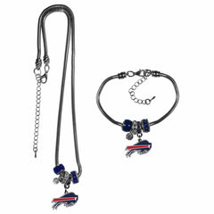 Buffalo Bills Euro Bead Necklace and Bracelet Set - Siskiyou Buckle