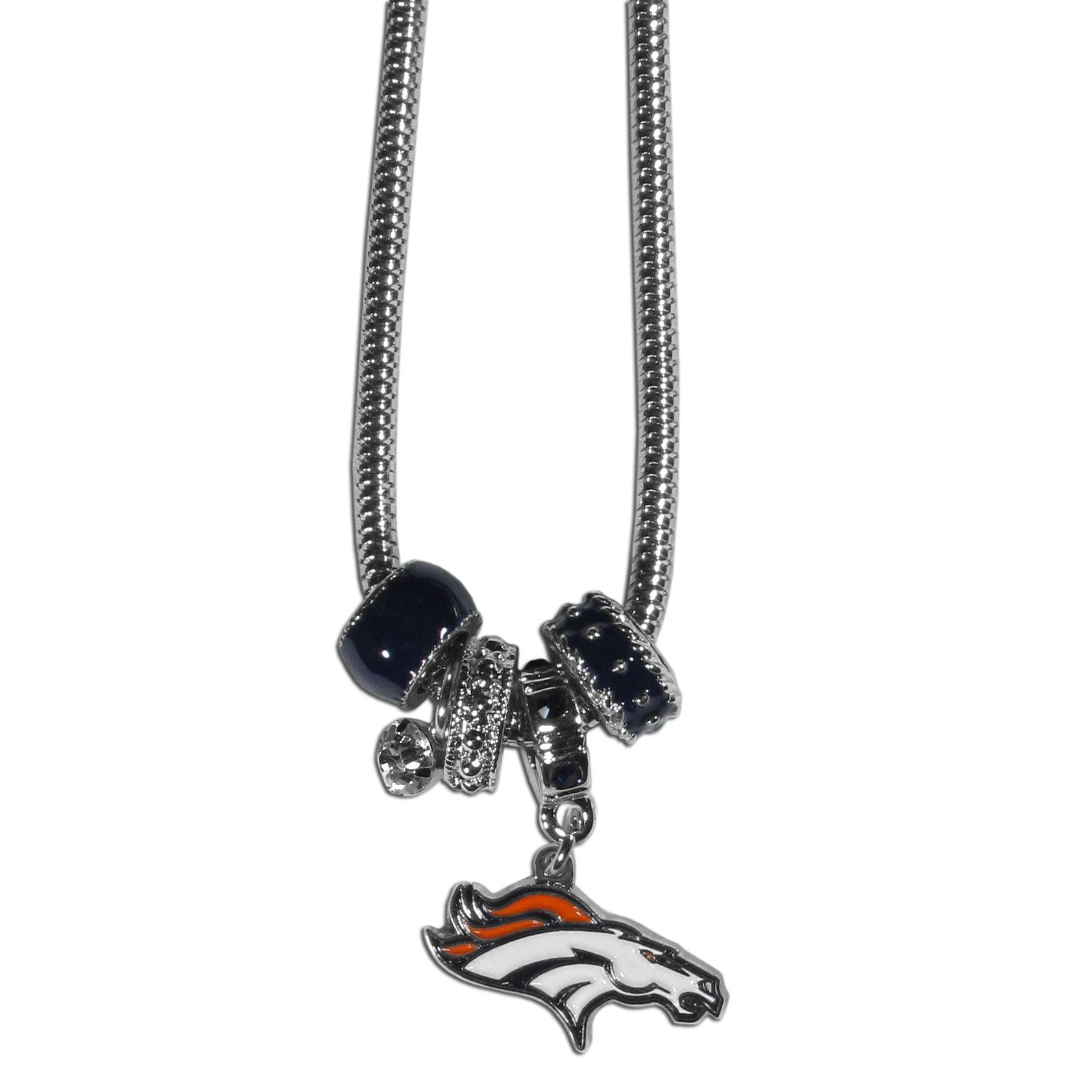 Denver Broncos Euro Bead Necklace - Siskiyou Buckle