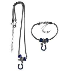 Indianapolis Colts Euro Bead Necklace and Bracelet Set - Flyclothing LLC