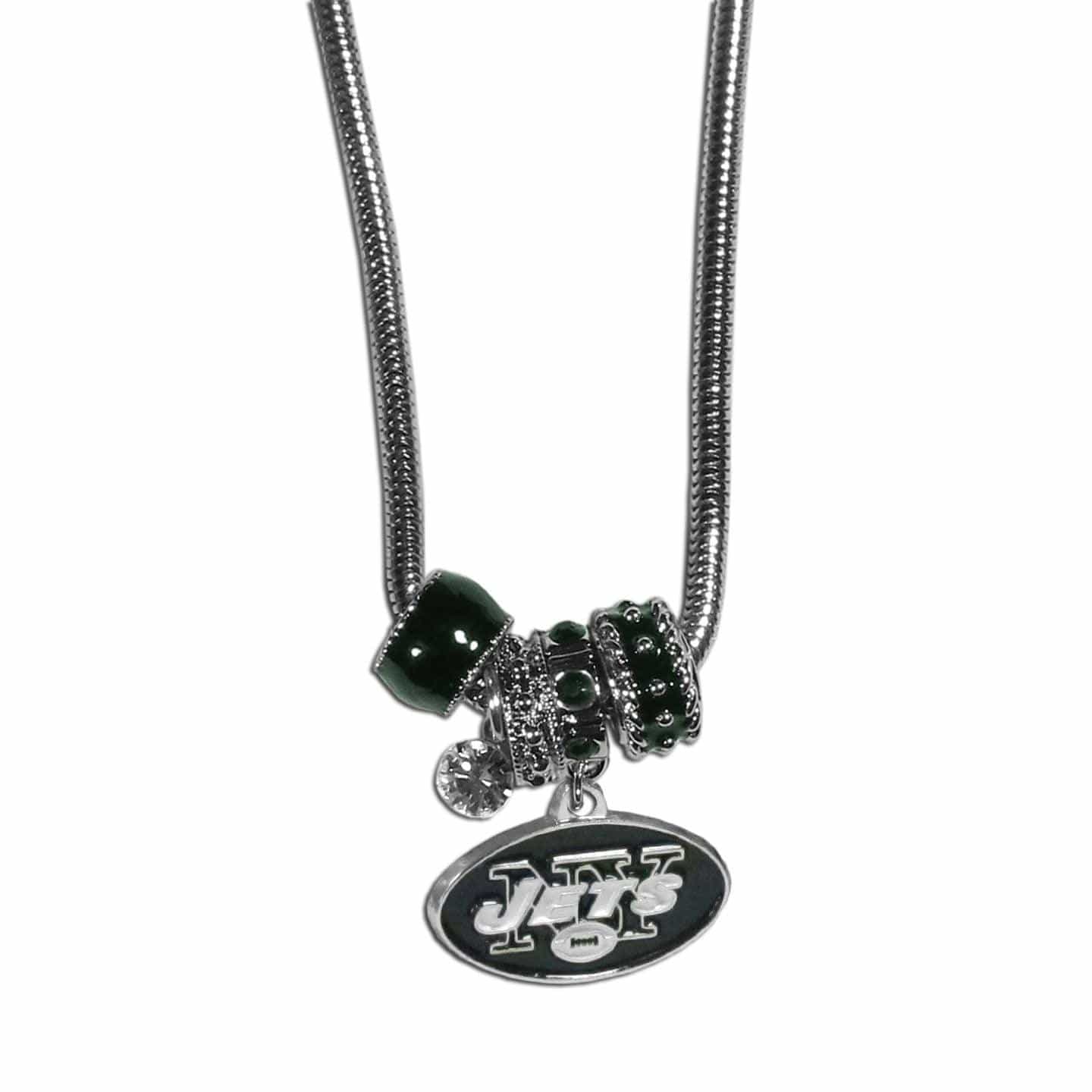 New York Jets Euro Bead Necklace - Siskiyou Buckle