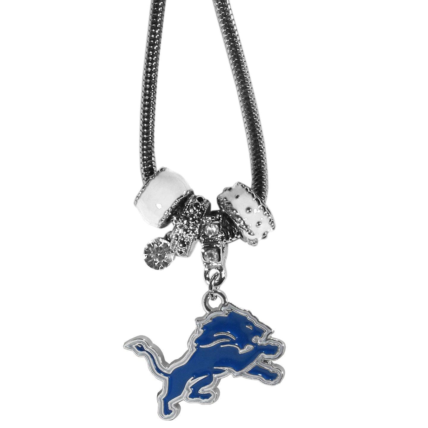 Detroit Lions Euro Bead Necklace - Flyclothing LLC