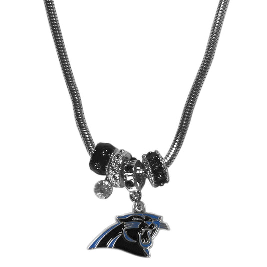 Carolina Panthers Euro Bead Necklace - Siskiyou Buckle