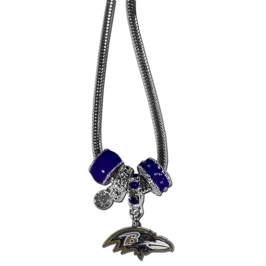 Baltimore Ravens Euro Bead Necklace - Siskiyou Buckle