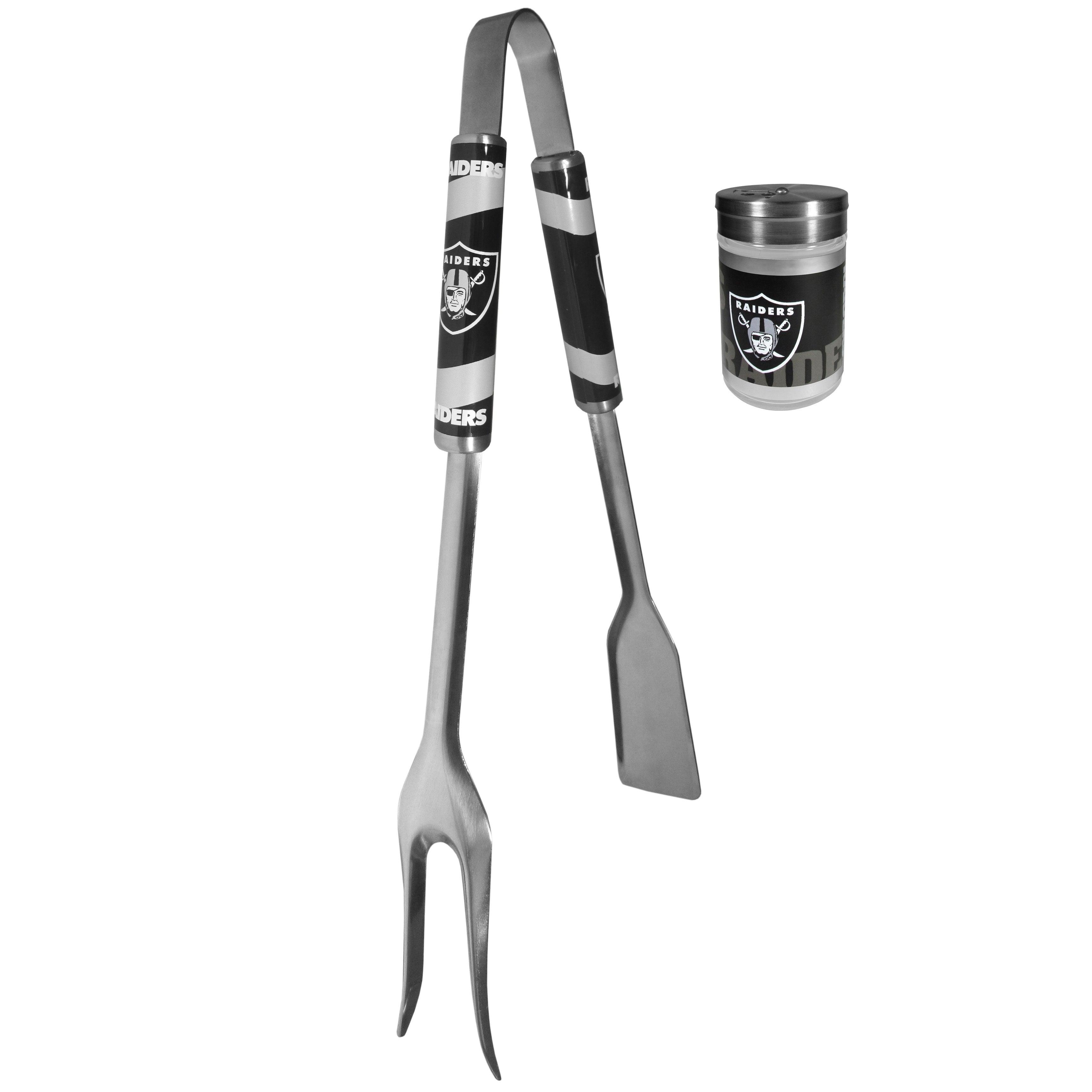 Oakland Raiders 3 in 1 BBQ Tool and Salt & Pepper Shaker - Flyclothing LLC