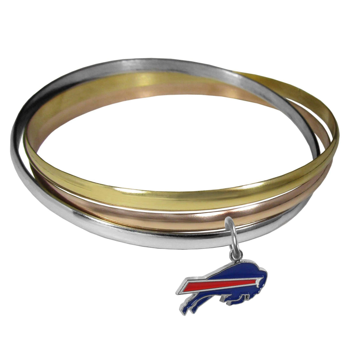 Buffalo Bills Tri-color Bangle Bracelet - Siskiyou Buckle