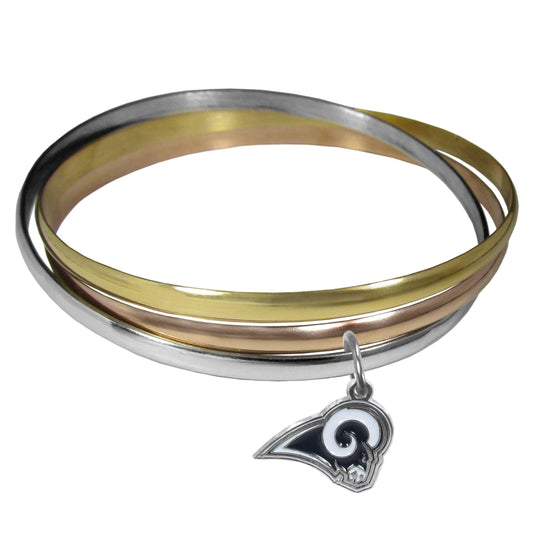 Los Angeles Rams Tri-color Bangle Bracelet - Flyclothing LLC