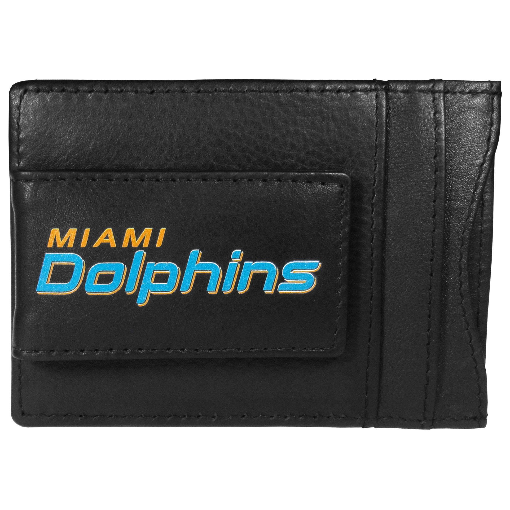 Miami Dolphins Logo Leather Cash and Cardholder - Flyclothing LLC