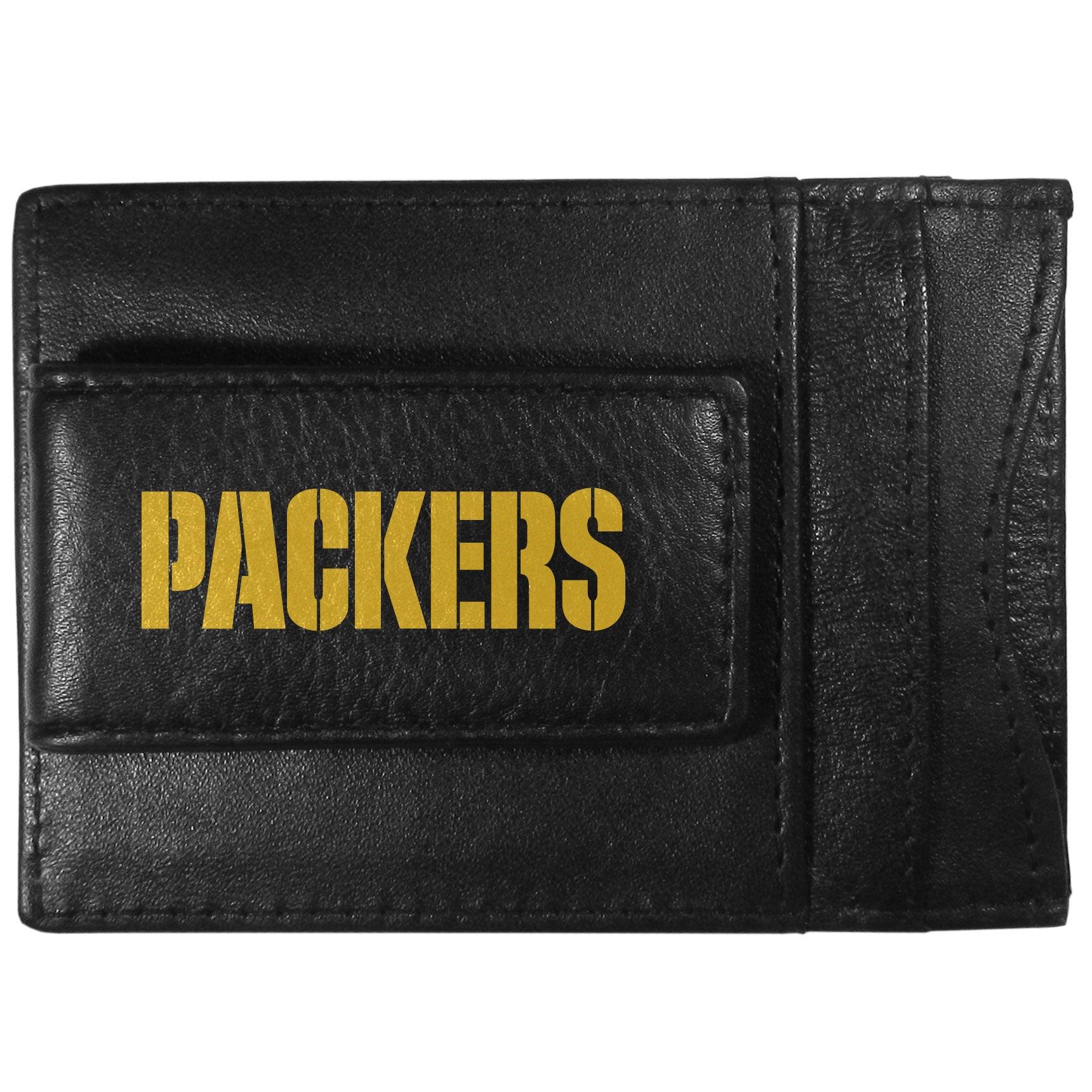 Green Bay Packers Logo Leather Cash and Cardholder - Flyclothing LLC