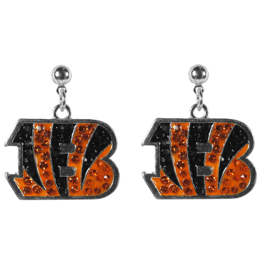 Cincinnati Bengals Crystal Stud Earrings - Flyclothing LLC