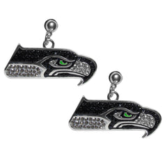 Seattle Seahawks Crystal Stud Earrings - Flyclothing LLC