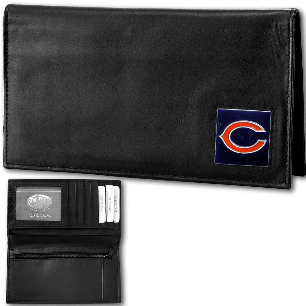 Chicago Bears Deluxe Leather Checkbook Cover - Siskiyou Buckle