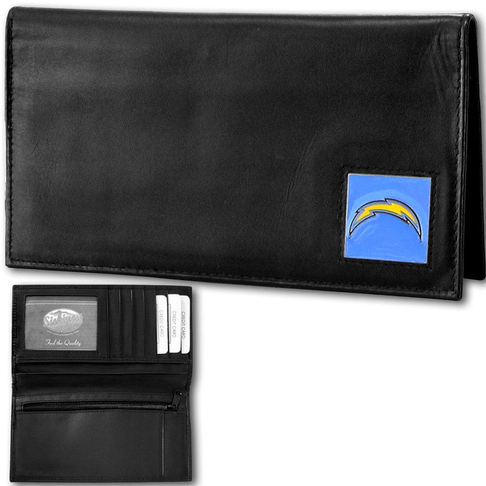 Los Angeles Chargers Deluxe Leather Checkbook Cover - Flyclothing LLC