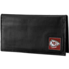 Kansas City Chiefs Deluxe Leather Checkbook Cover - Flyclothing LLC