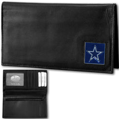 Dallas Cowboys Deluxe Leather Checkbook Cover - Siskiyou Buckle