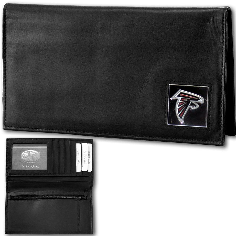 Atlanta Falcons Deluxe Leather Checkbook Cover - Siskiyou Buckle