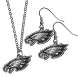 Philadelphia Eagles Dangle Earrings and Chain Necklace Set - Flyclothing LLC