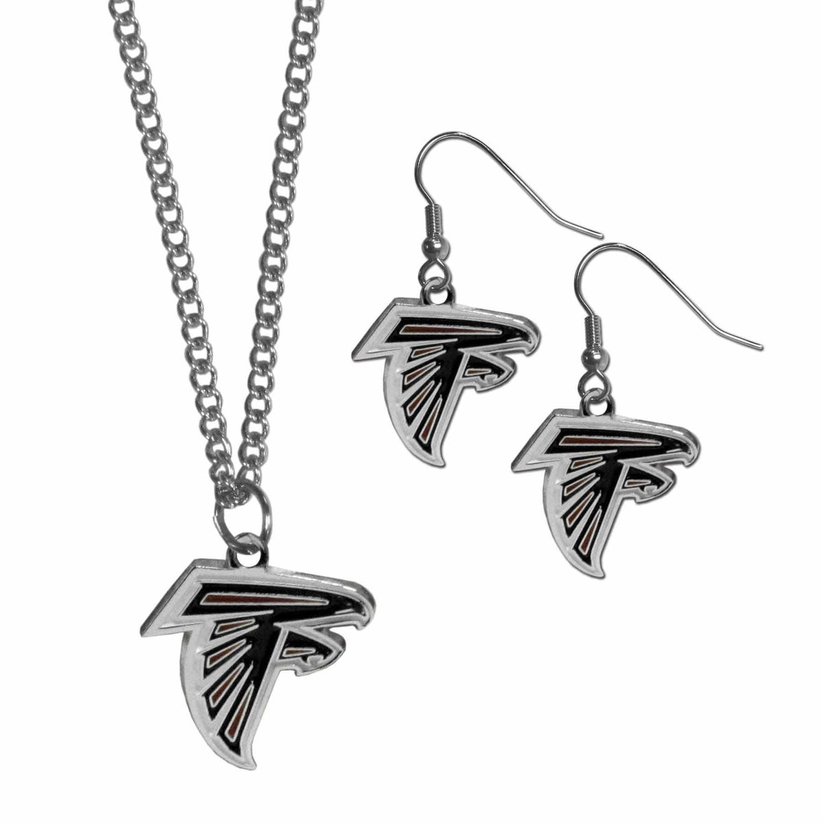 Atlanta Falcons Dangle Earrings and Chain Necklace Set - Siskiyou Buckle