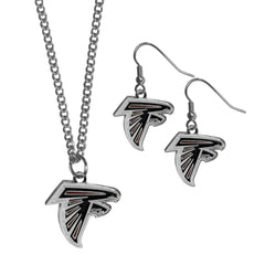 Atlanta Falcons Dangle Earrings and Chain Necklace Set - Flyclothing LLC