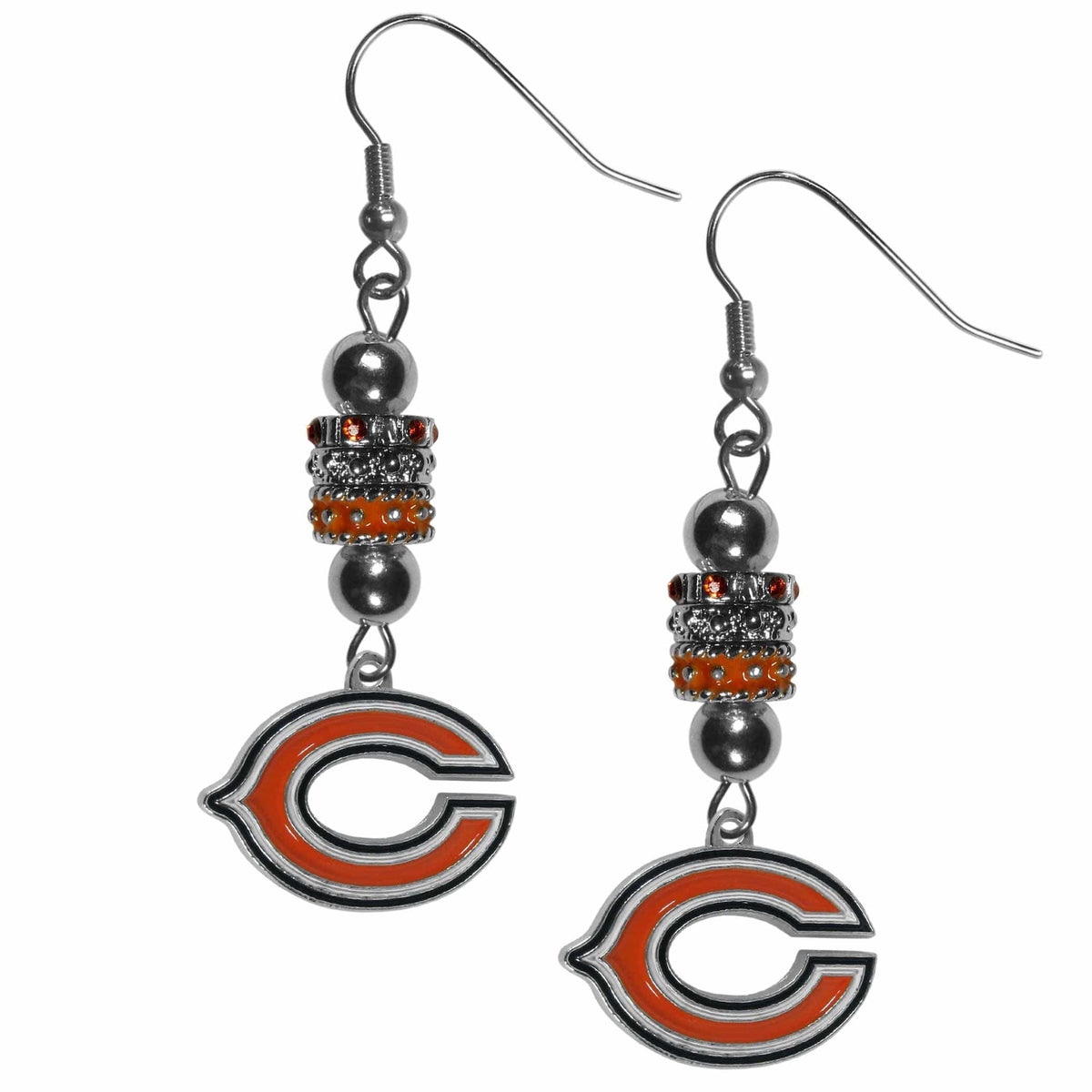 Chicago Bears Euro Bead Earrings - Siskiyou Buckle