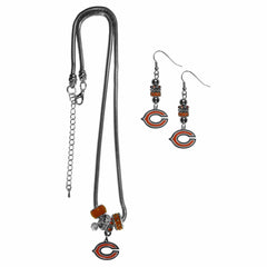 Chicago Bears Euro Bead Earrings and Necklace Set - Siskiyou Buckle