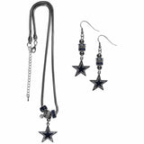 Dallas Cowboys Euro Bead Earrings and Necklace Set - Siskiyou Buckle